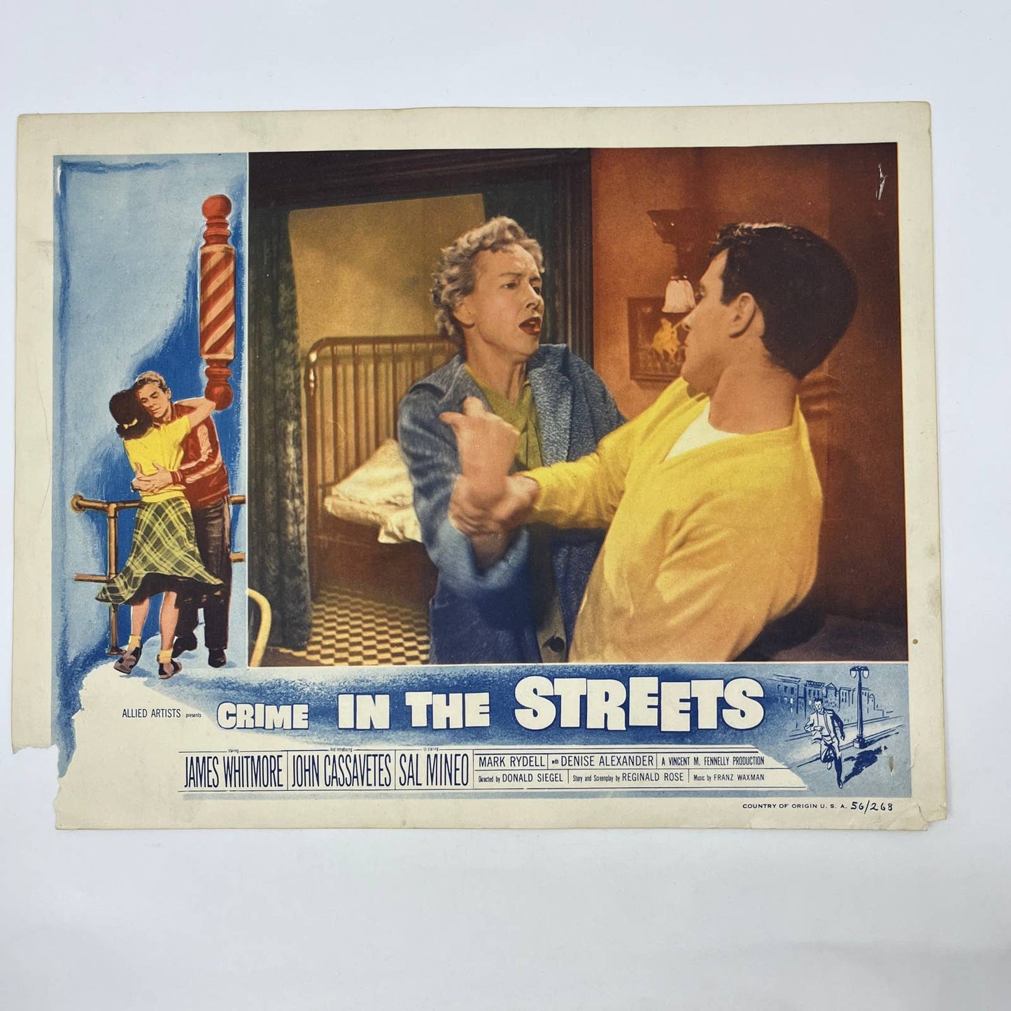 CRIME IN THE STREETS 1956 SAL MINEO 11X14" LOBBY CARD James Whitmore FL4