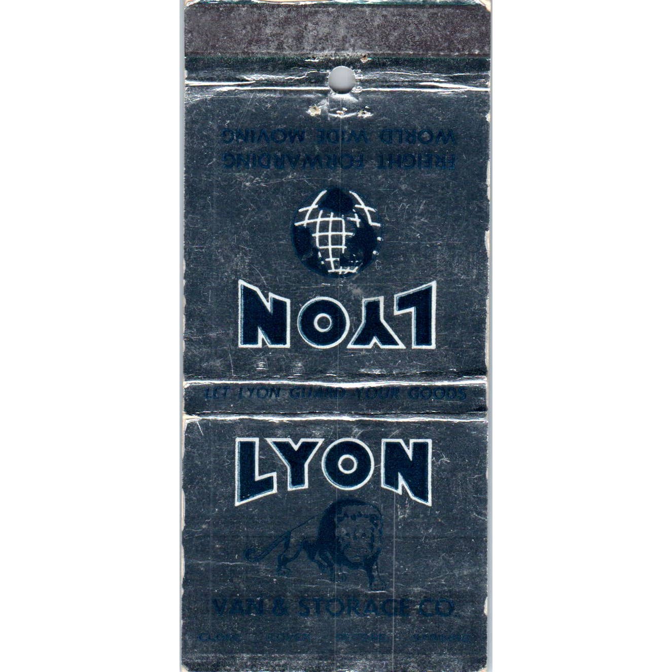 Lyon Van & Storage Co Advertising Matchbook Cover SA1-M11