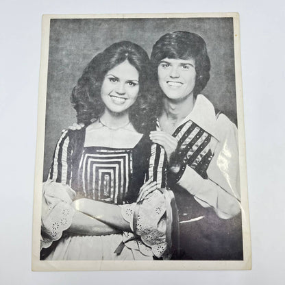 Vintage Donny & Marie Osmond Head Shot Portrait Black & White 8x10 AB4-23