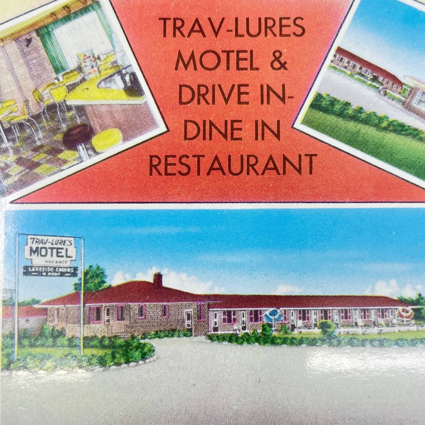 1950s Trav-Lures Motel & Restaurant Bud & Maxine Hamacher Iron River MI SC9