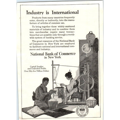 c1920 Harper's Magazine Ad - National Bank of Commerce NY TF6-1