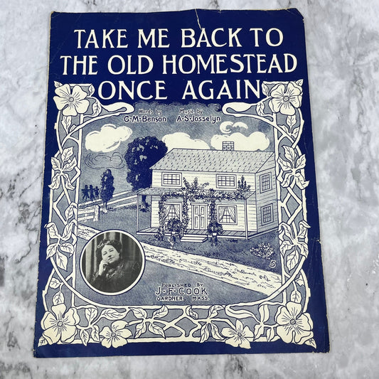 1914 Take Me Back to The Old Homestead Once Again Sheet Music Benson V41-2