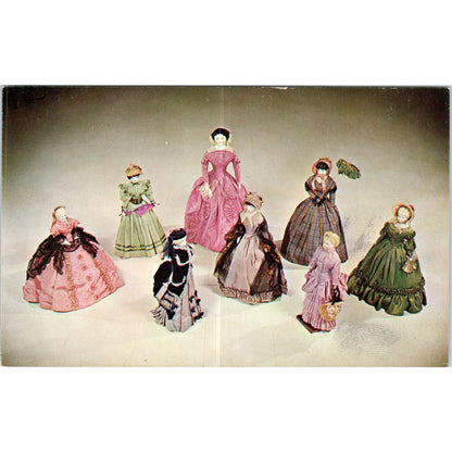 Collection of Victorian Bisque Fashion Dolls Original Postcard PB8