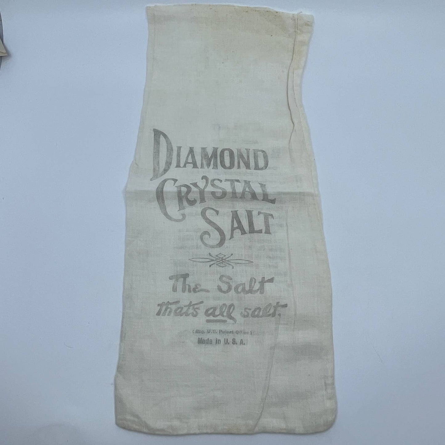 Vintage Sugar Sack - Diamond Crystal Salt Co St. Clair MI 16.5" TF5