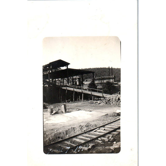 Antique Postcard RPPC Railway Railroad Depot 1911 SE8
