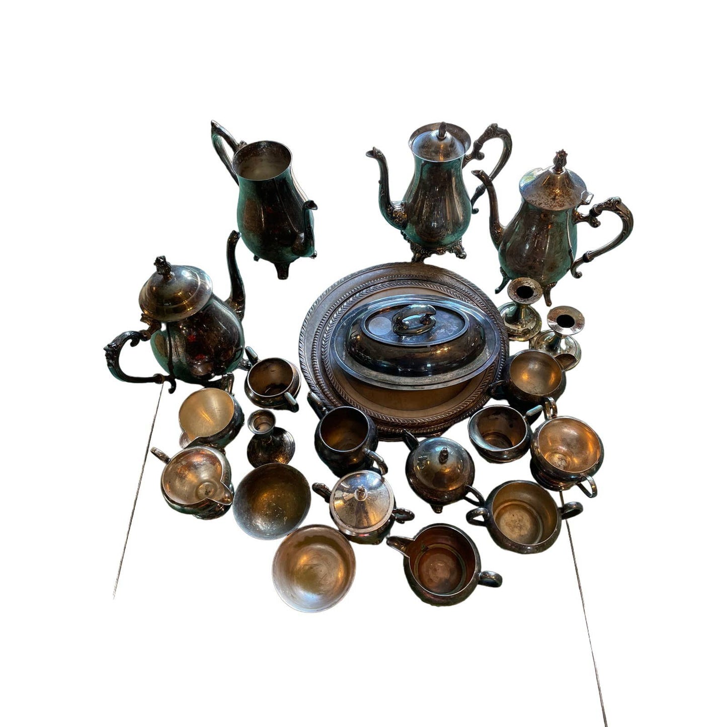 HUGE Lot of Silver Plate Silverplate Items Over 20 Lbs