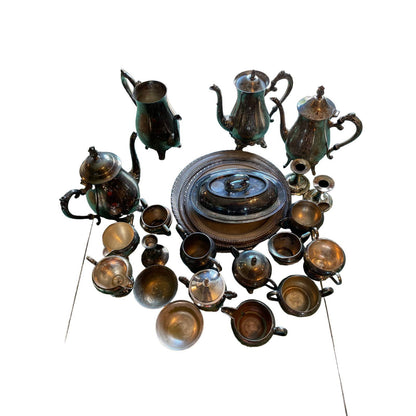 HUGE Lot of Silver Plate Silverplate Items Over 20 Lbs