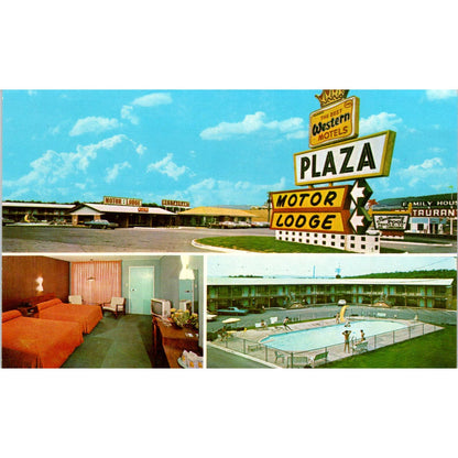 Vintage Postcard Plaza Motor Lodge 1972 Breezewood PA TD8-P2