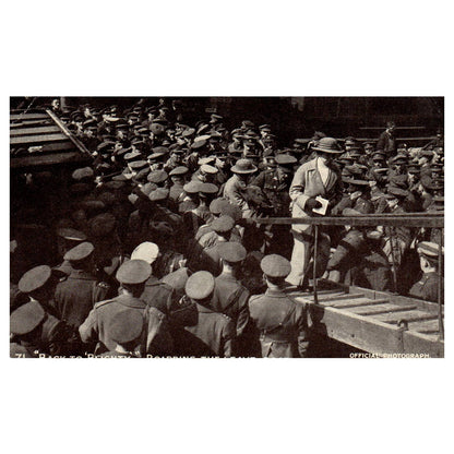 WWI Back To Blighty Boarding the Leave Boat - Original Postcard TJ8-5