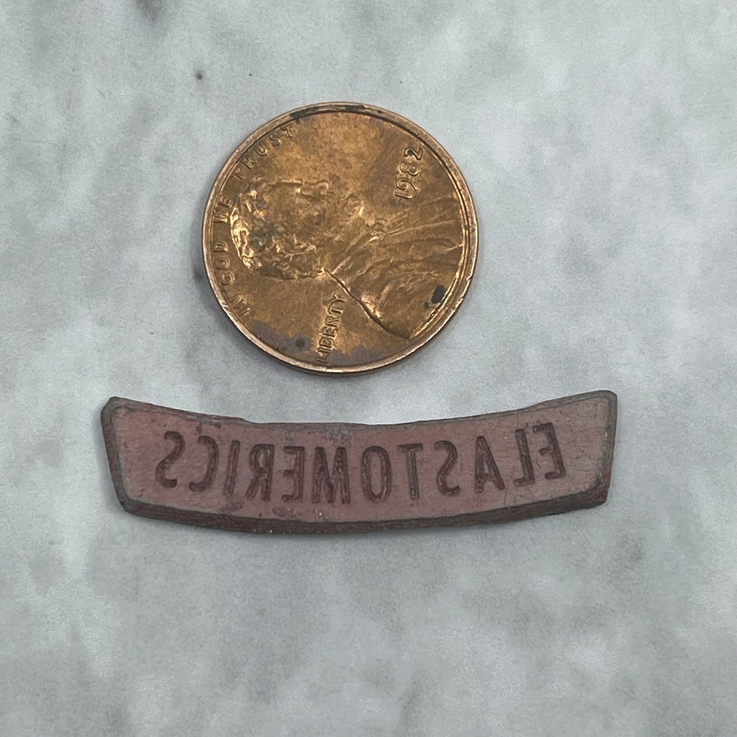 Vintage Printing Letterpress Printers Block Plate ELASTOMETRICS SE839