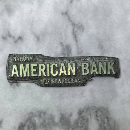 Vintage Printers Block Plate National American Bank of New Orleans SE828