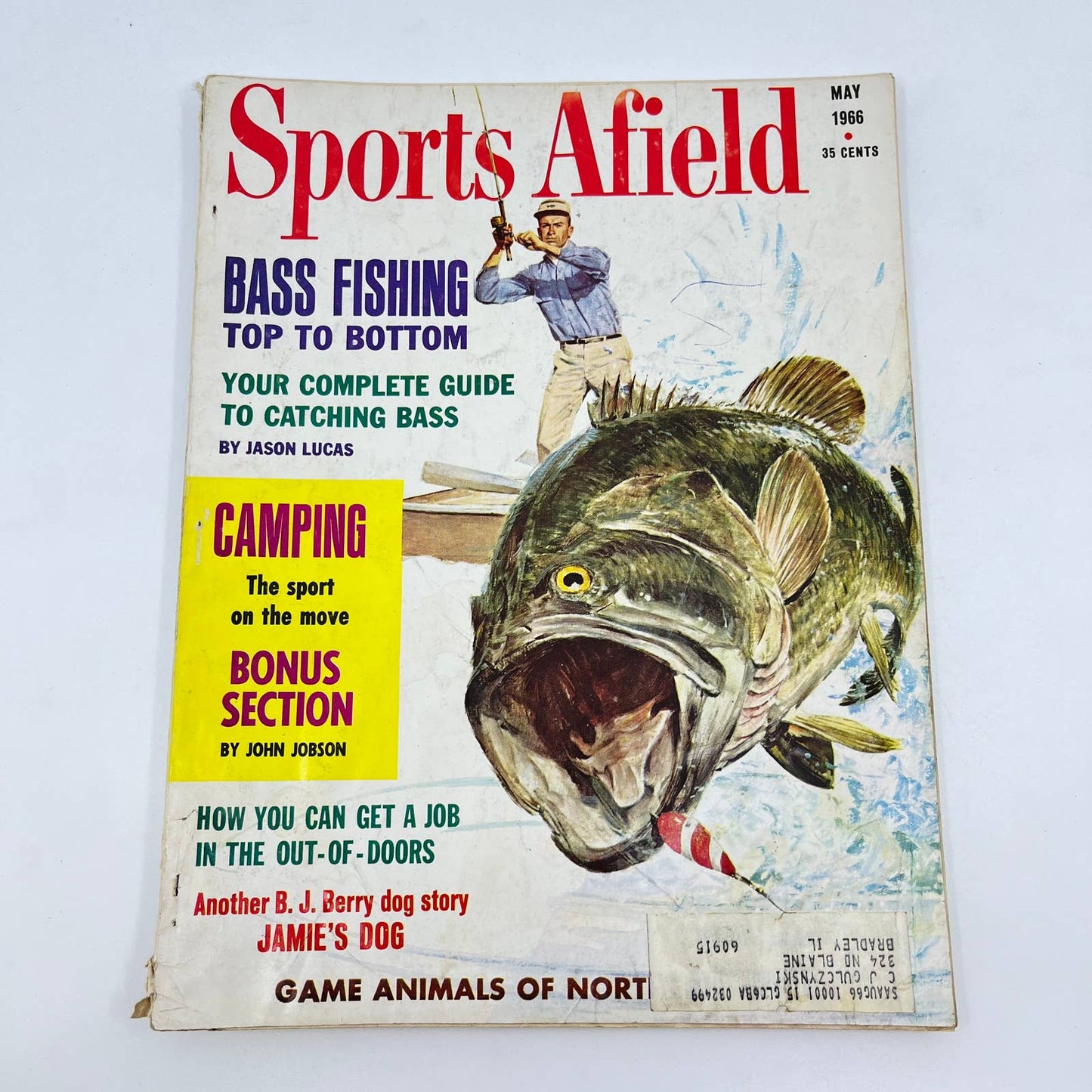 1966 May Sports Afield Magazine Camping Bass Fishing Top to Bottom TE8