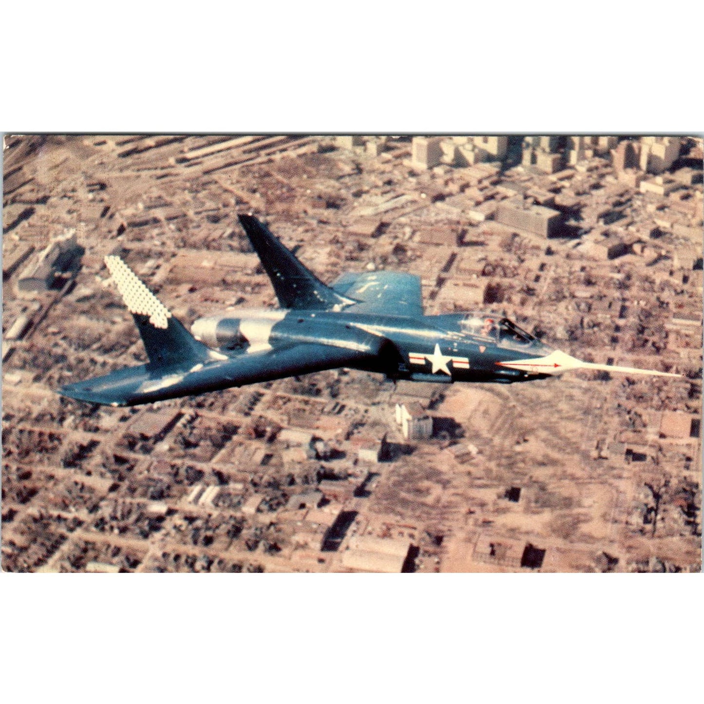 Vintage Postcard Navy Jet Fighter F7U Cutlass Tail-Less Warplane EA3