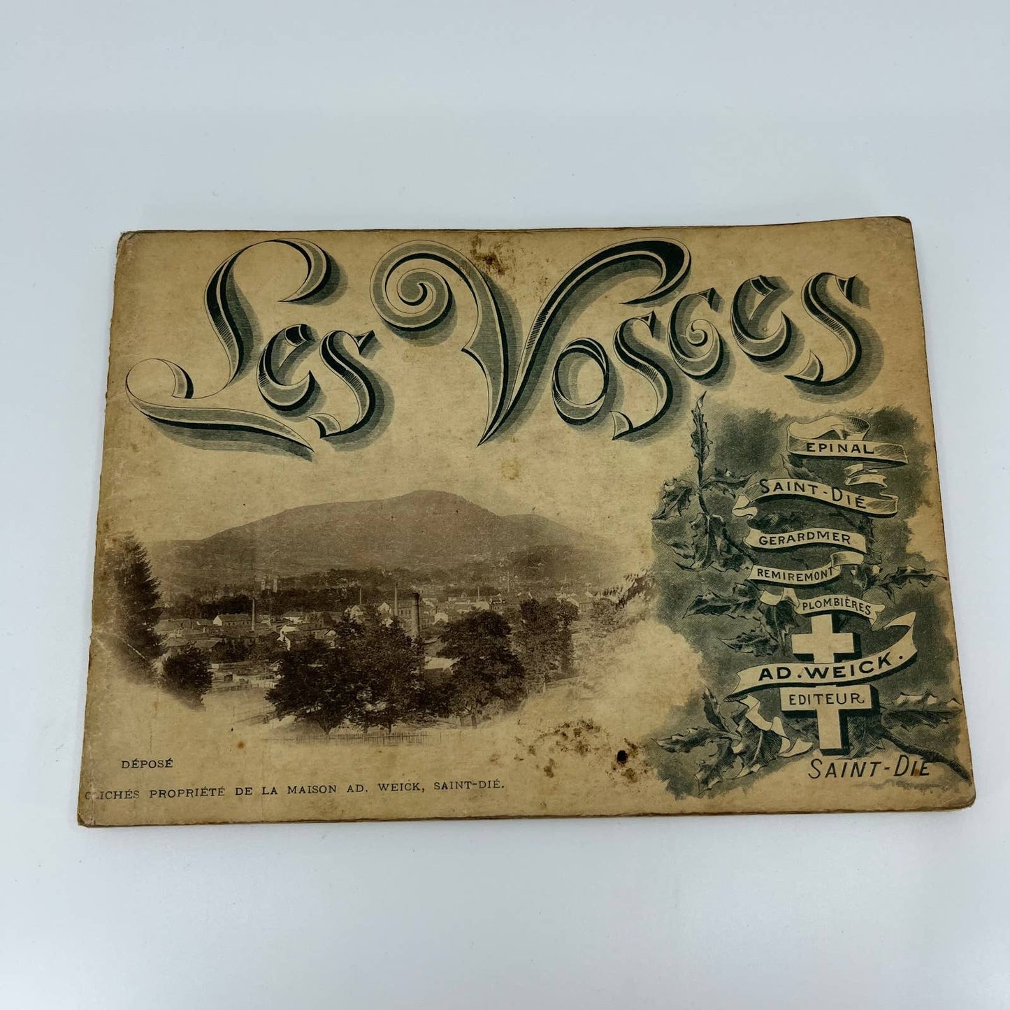 Les Vosges - The Vosges WWI Souvenir book for Servicemen Ad Weick Saint-Die B6