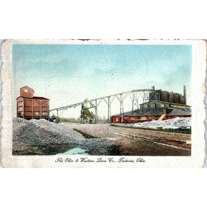 c1910 Postcard The Ohio Western Lime Co, Fostoria Ohio TD9
