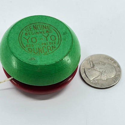 Vintage Wooden Duncan Small Beginners Yo-Yo Working Yoyo Top TE3
