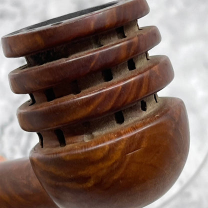 Vintage Carved Virgin Nature Imported Briar Estate Pipe TJ4-7