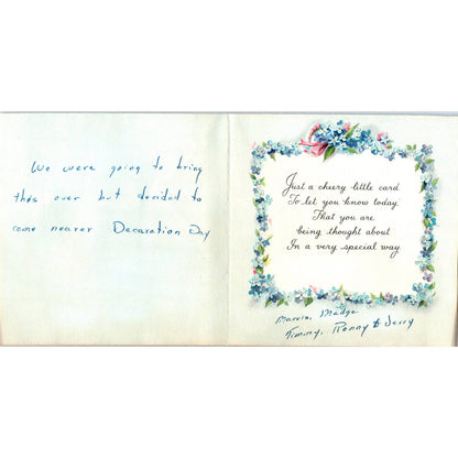 1940s Hallmark Hall Bros Greeting Card Forget Me Not Special Thoughts of You SF2