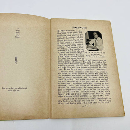 1953 Medicinal Value of Natural Foods By WH Graves BA1