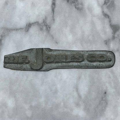 Vintage Printing Letterpress Printers Block Plate R.F. Jones Co. SE823