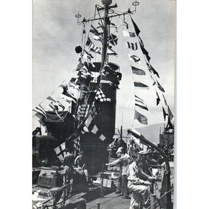 Tank Crews Cleaning Guns Aboard and LSM - Original RPPC Postcard TJ7-RP1