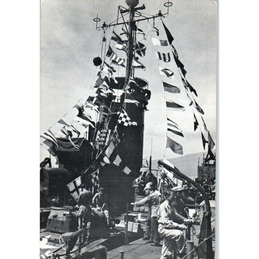 Tank Crews Cleaning Guns Aboard and LSM - Original RPPC Postcard TJ7-RP1