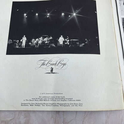 The Beach Boys Vintage 1975 Tour Program Book 12x12” FL3