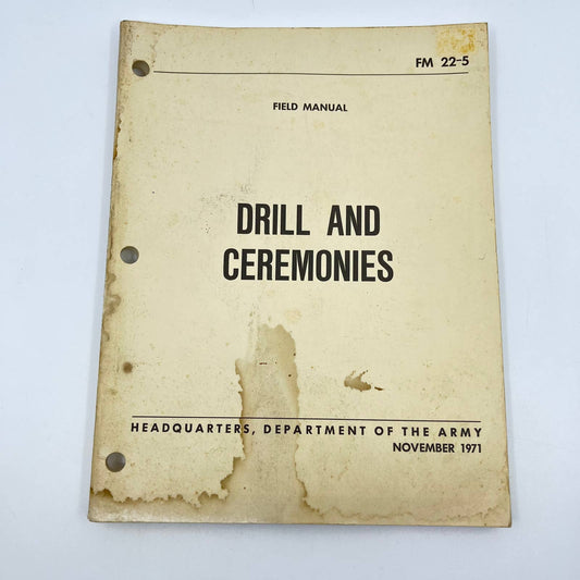 1971 Army FM 22-5 Drill and Ceremonies Book TA3