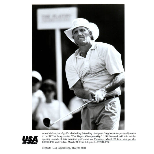 1990 Press Photo Golf Greg Norman TPC at Sawgrass Players Championship 8x10" AD2