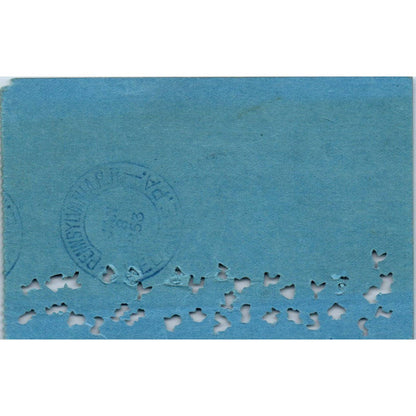 1953 Pennsylvania Railroad Company Monthly School Ticket SE8