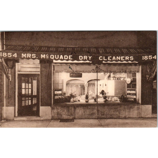 Mrs. McQuade Dry Cleaners Toledo Ohio 1940 Original Postcard TK1-20