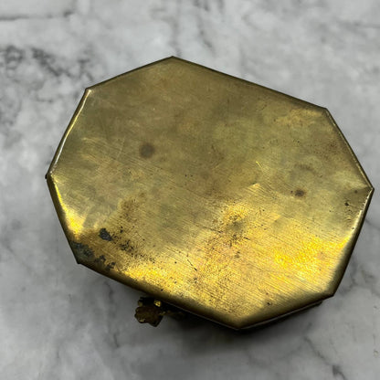 Vintage Brass Cricket Box Trinket Hinged Handle Latch Made In India 2.75x 3 TB6