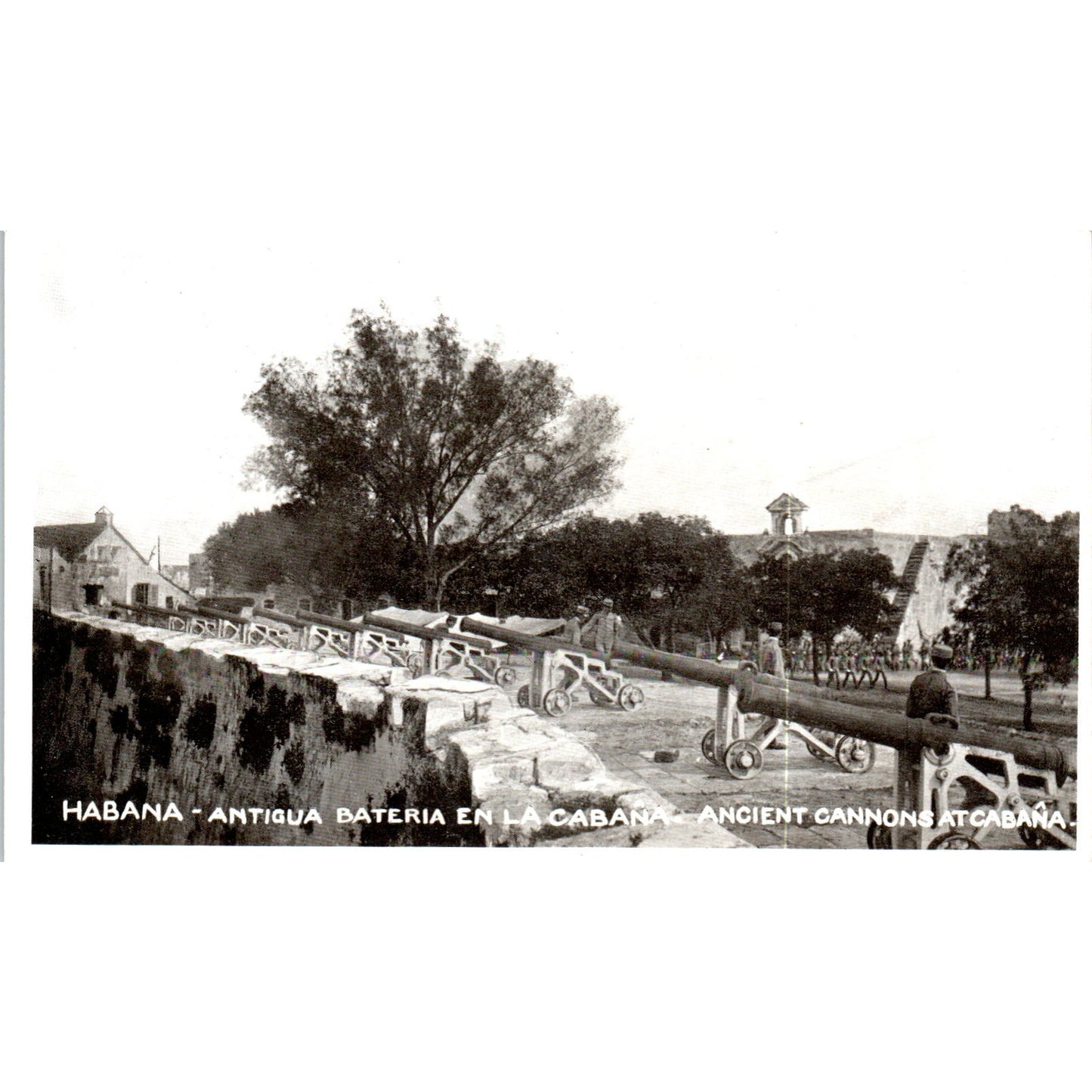 Ancient Cannons at Cabana c1905 RPPC Havana Cuba Original Postcard P3-1