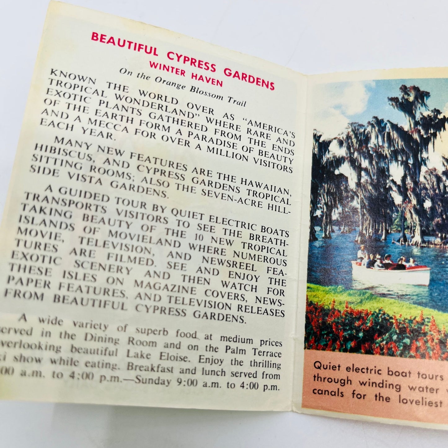 1960s Cypress Gardens FL Water Skiing Brochure Booklet Pamphlet 2.5 x 3.5 AK7-M7