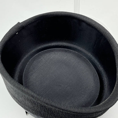 Vintage 1940s Black Pillbox Hat with Netting and Bows HB1