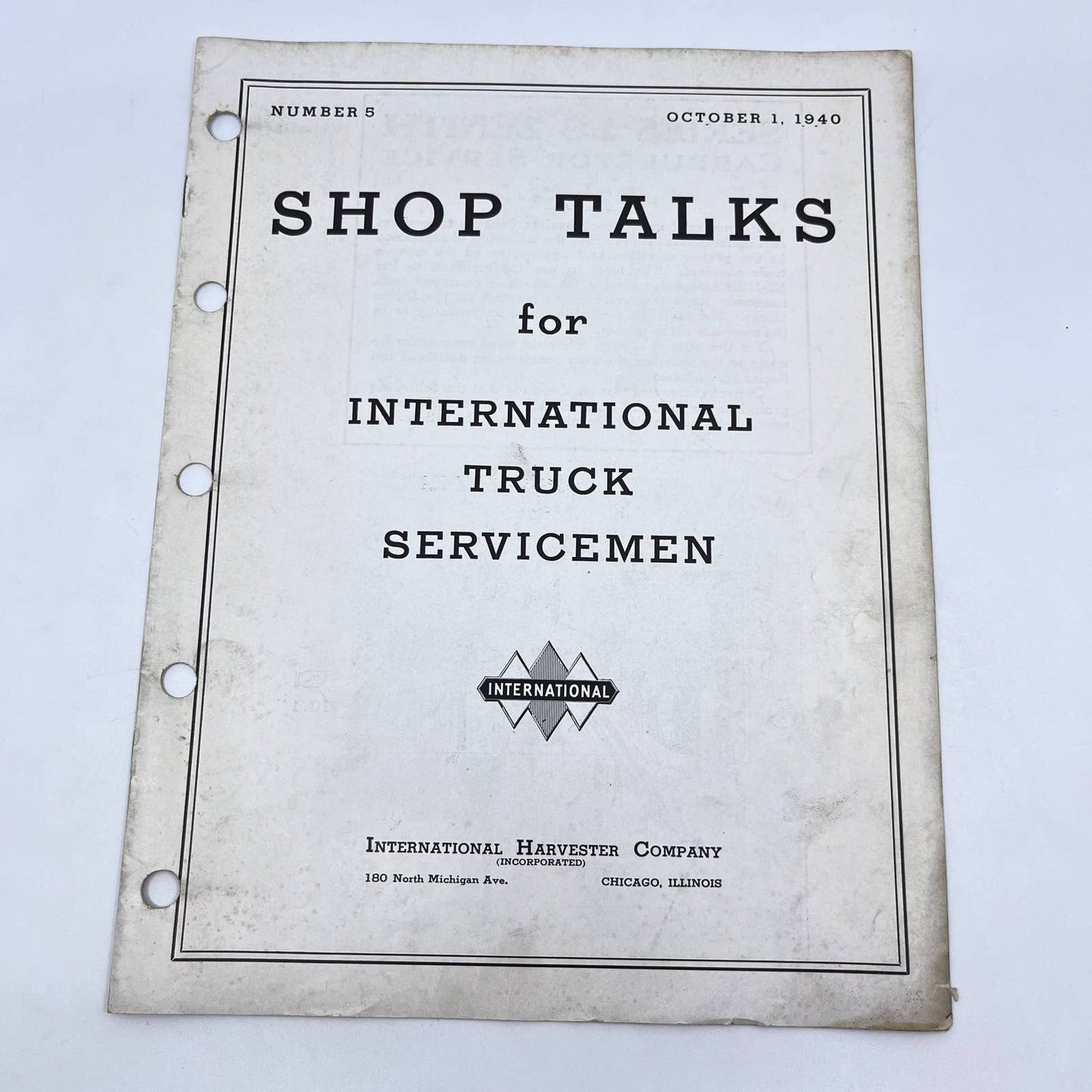 1940 Shop Talks for IH Truck Servicemen #5 Series 28 Zenith Carburetor TF8