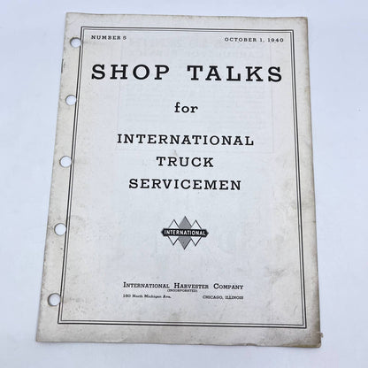 1940 Shop Talks for IH Truck Servicemen #5 Series 28 Zenith Carburetor TF8