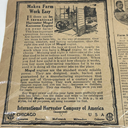 1918 Farm Engineering F.M White Farming Q&A Article American Agriculturalist AB7
