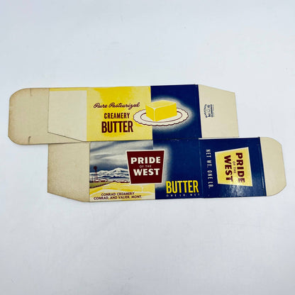 Vintage Pride of The West Butter Packaging Conrad Creamery Conrad & Valier MT D8