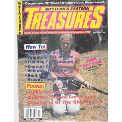 Western & Eastern Treasures Magazine - SEALED Treasure Hunting Nov 1998 M5