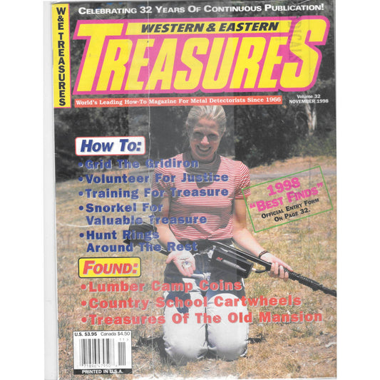 Western & Eastern Treasures Magazine - SEALED Treasure Hunting Nov 1998 M5