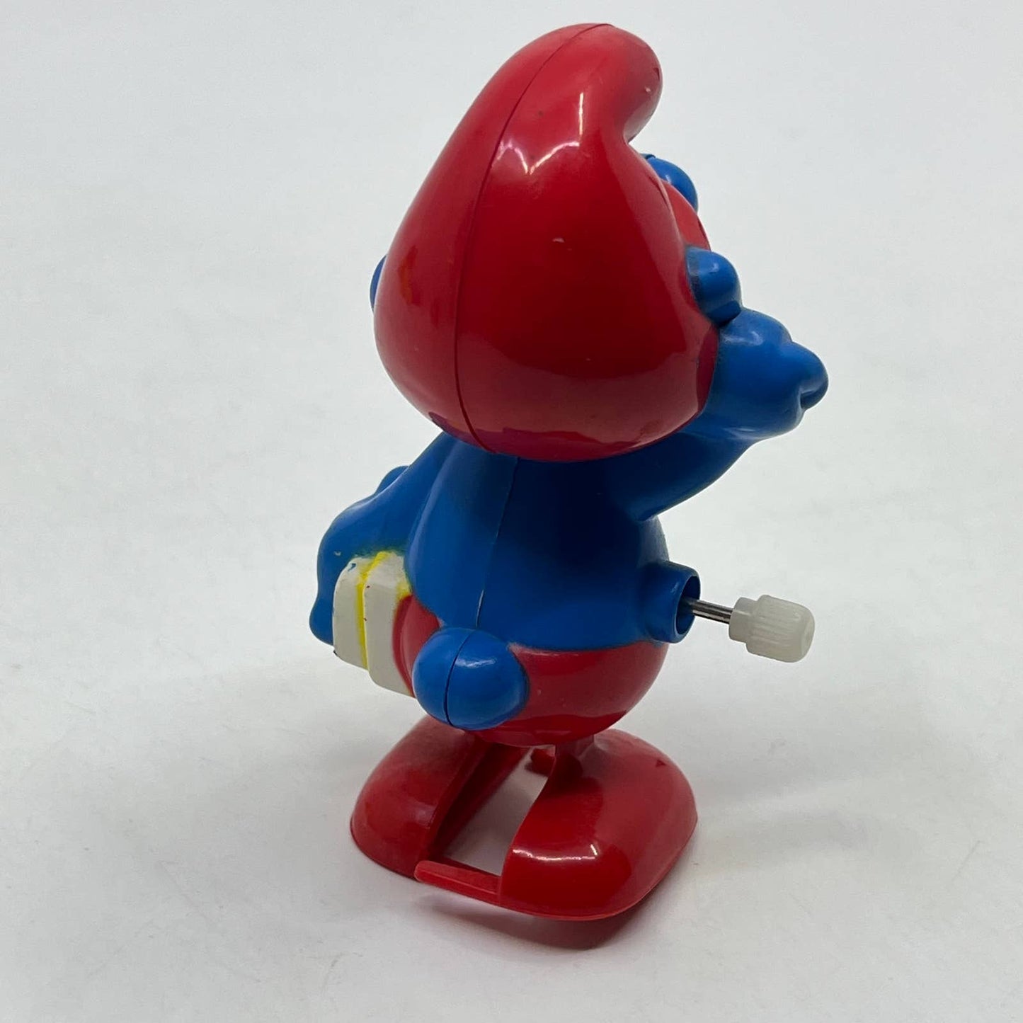 1982 Papa Smurf Wind Up Toy Vintage Peyo Galoob Hong Kong WORKS TH9