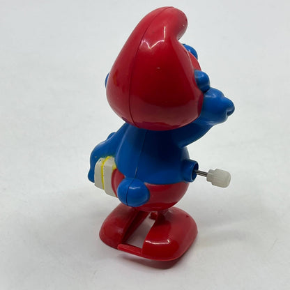 1982 Papa Smurf Wind Up Toy Vintage Peyo Galoob Hong Kong WORKS TH9