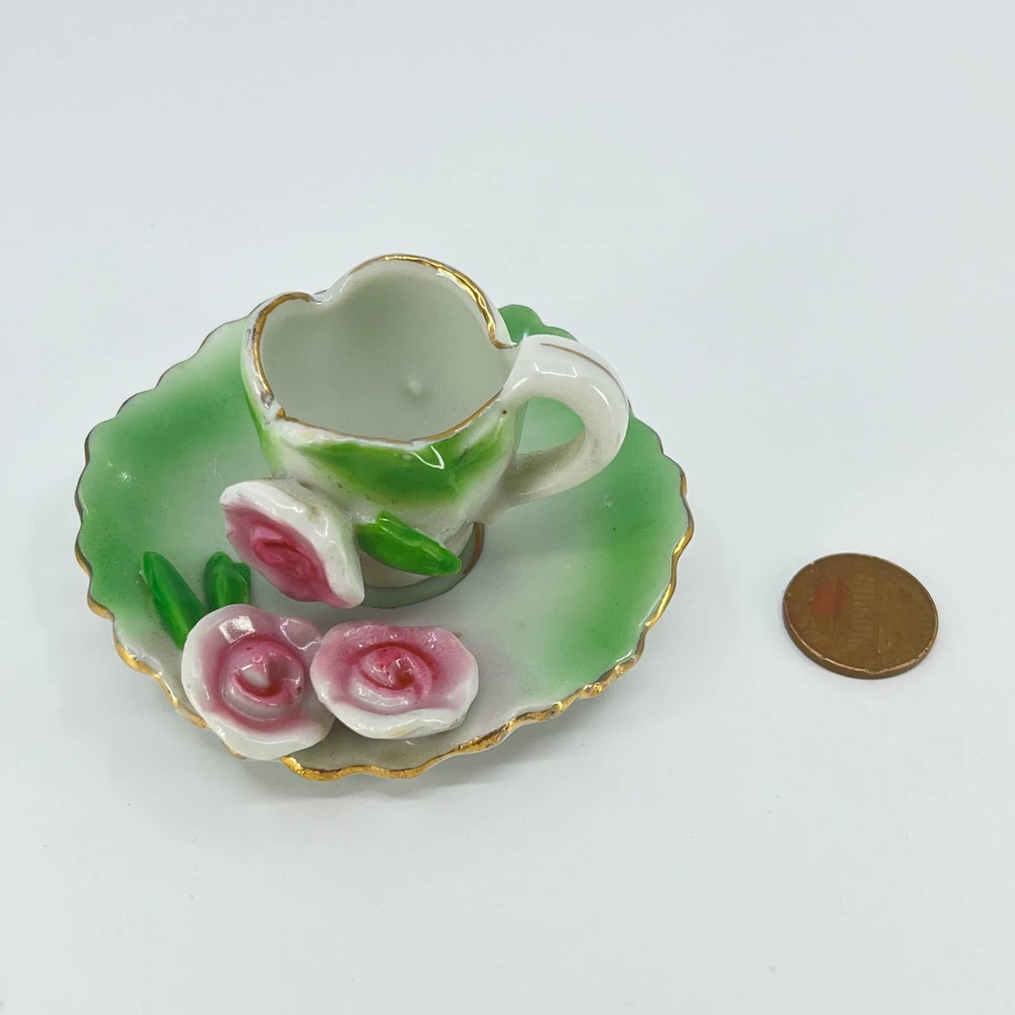 Vintage Porcelain Toy Doll Tea Party Cup and Saucer Set SD1