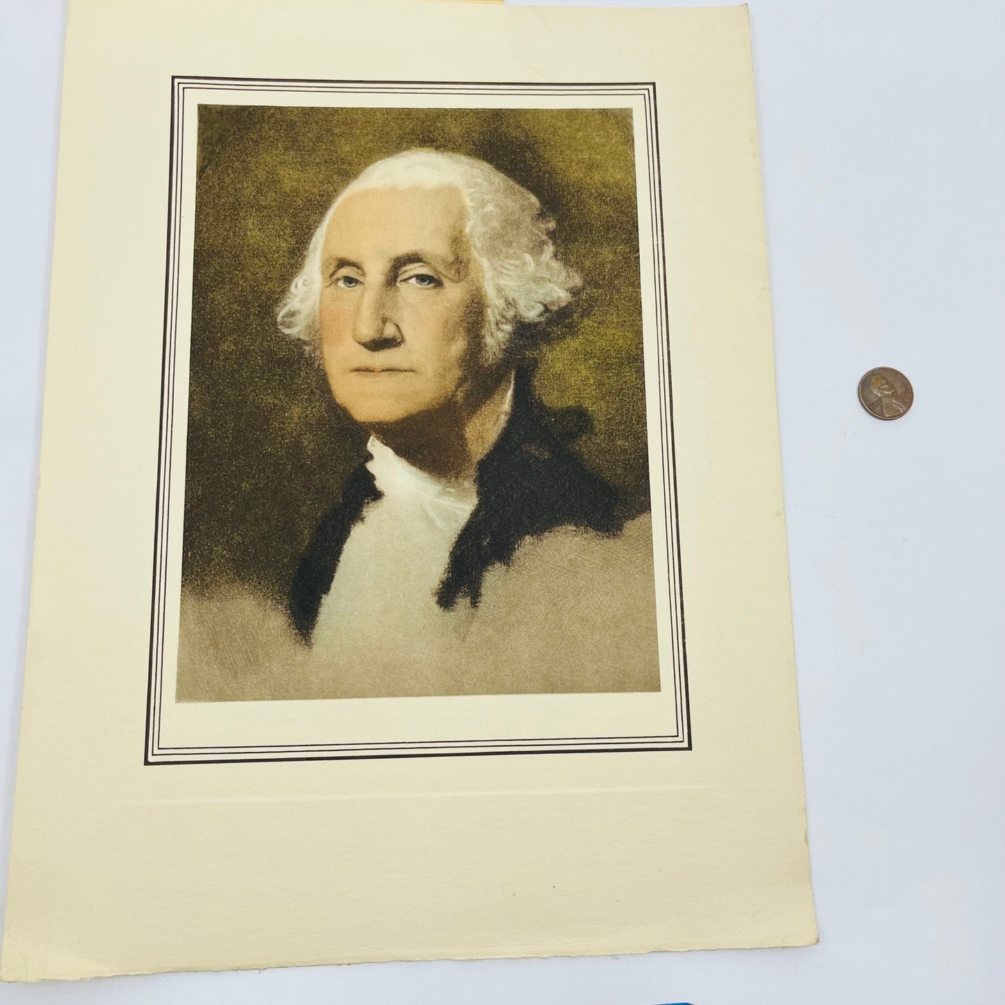 1970s George Washington Matted Print Shellbuilder Company Houston TX V37-4