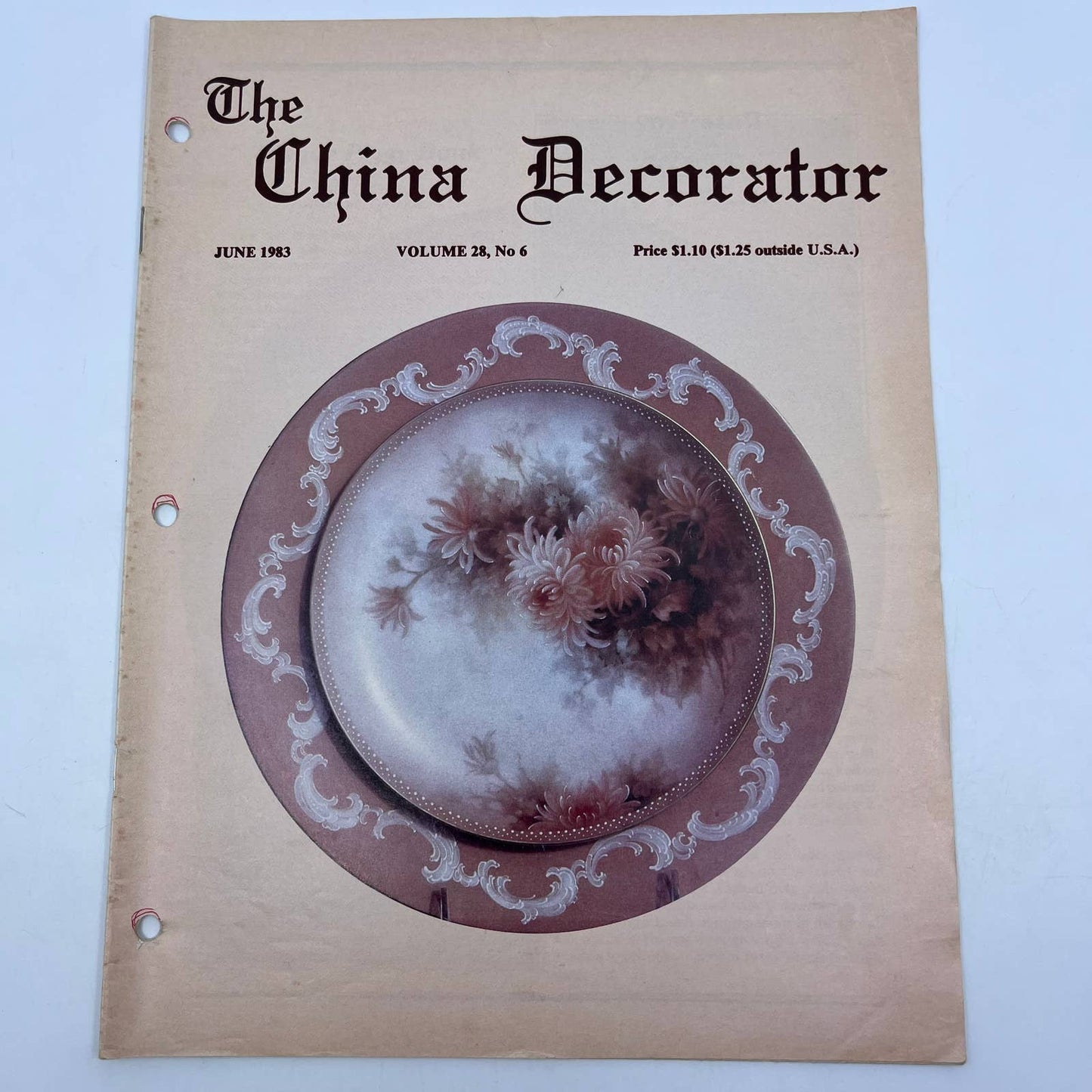 1983 June - The China Decorator Magazine - Spider Mums Paula Collins TH8