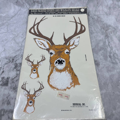 1986 NEW NOS Decorcal Sports & Wildlife Decal W-31 Deer Head Buck Hunting FL5