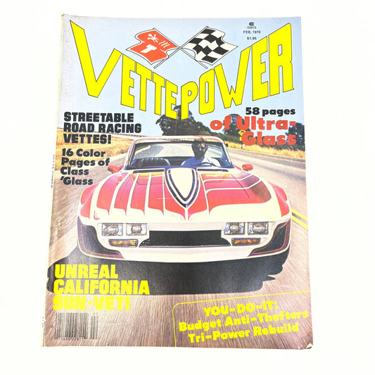 1978 Feb Vette Power Magazine Californis Sun Vette Ultra Glass TG1