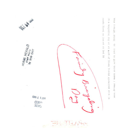 1983 Press Photo Cycling Miami Herald Family Bicycling Day Red Road 8x10" AD3