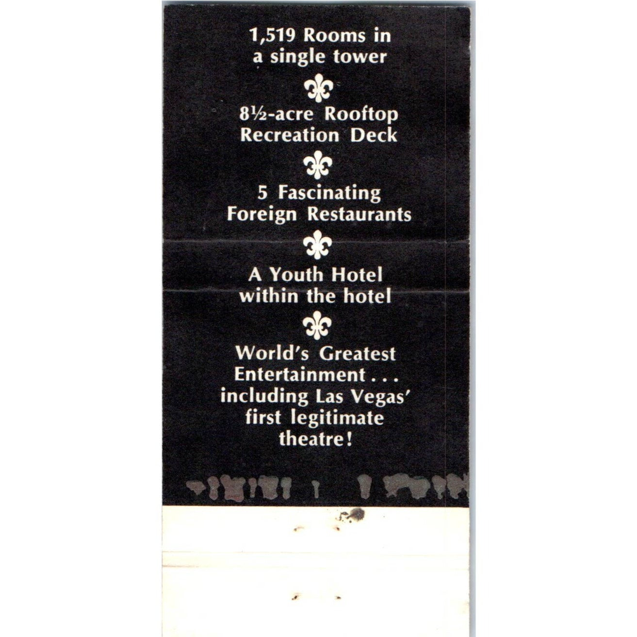 Las Vegas Hilton Hotel Advertising Matchbook Cover MM9-7